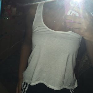 Plain white tank top